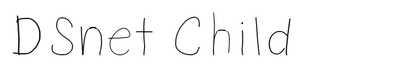 DSnet Child font preview